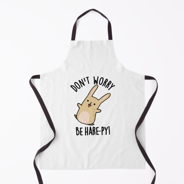 Item preview, Don't Worry Be Hare-py Funny Rabbit Puns designed and sold by punnybone.