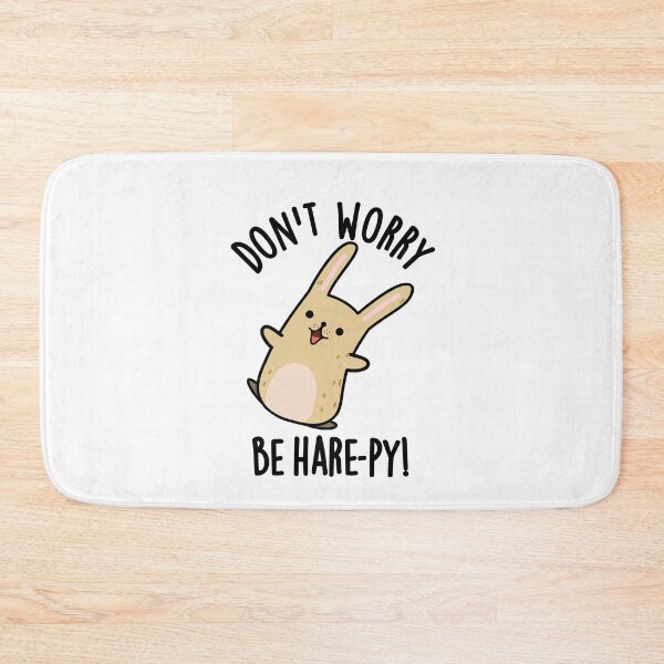 Item preview, Don't Worry Be Hare-py Funny Rabbit Puns  designed and sold by punnybone.