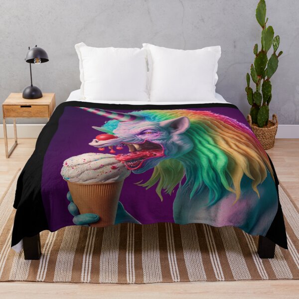 Item preview, halloween unicorn eating icecream designed and sold by MrUtDesign.