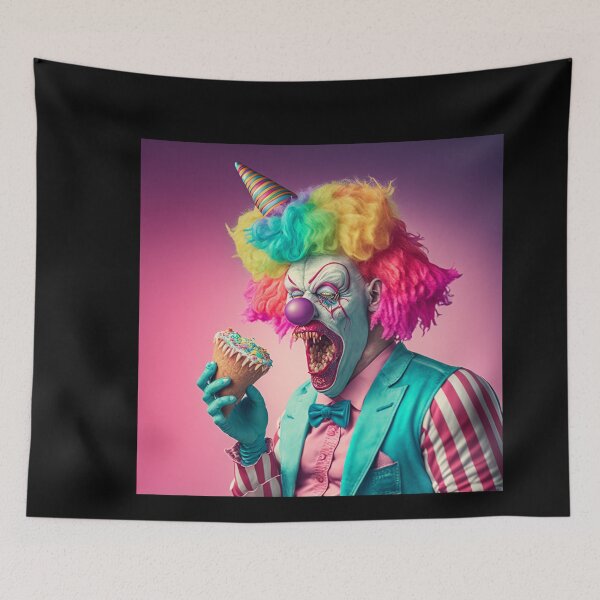 Artikelvorschau, halloween clown eating icecream entworfen und verkauft von MrUtDesign.
