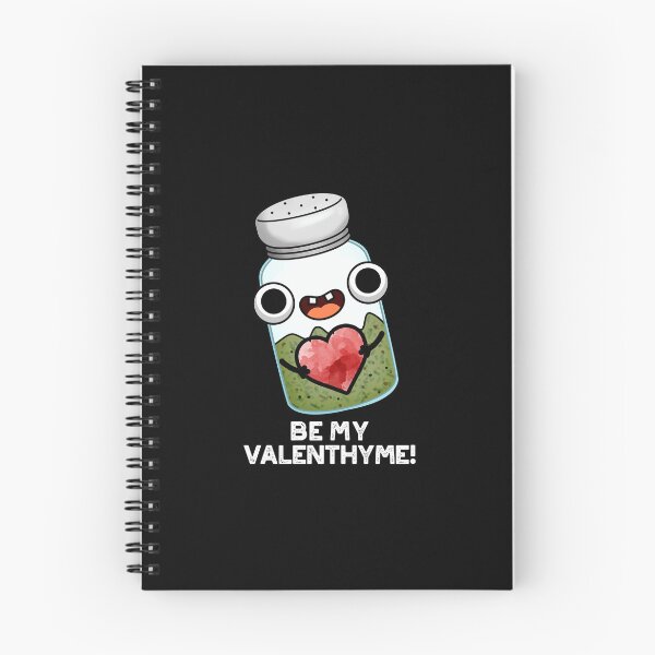 Item preview, Be My Valen-thyme Funny Valentine Puns (Dark BG) designed and sold by punnybone.