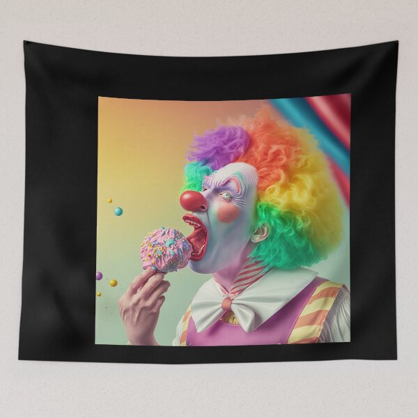 Artikelvorschau, halloween clown eating icecream entworfen und verkauft von MrUtDesign.