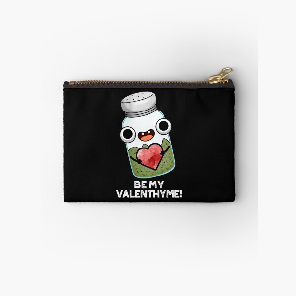Item preview, Be My Valen-thyme Funny Valentine Puns (Dark BG) designed and sold by punnybone.