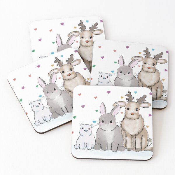 Aperçu de l'œuvre Lapin de Noël et ses amis créée et vendue par Willow Grove Designs.