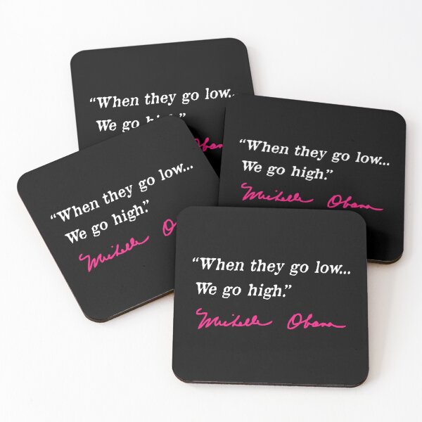 Item preview, cuando bajan, subimos - Michelle Obama (blanco/rosa fuerte) designed and sold by Thelittlelord.
