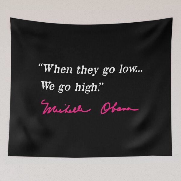 Item preview, cuando bajan, subimos - Michelle Obama (blanco/rosa fuerte) designed and sold by Thelittlelord.