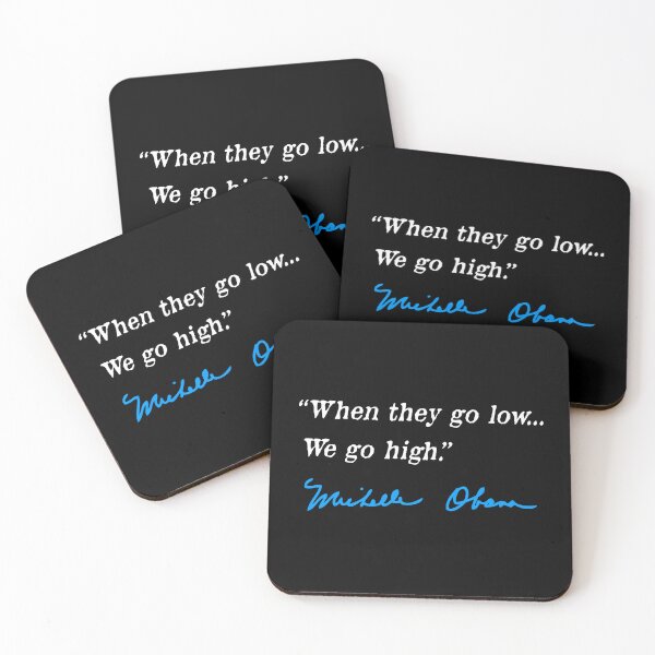 Item preview, cuando bajan, subimos - Michelle Obama (blanco/azul) designed and sold by Thelittlelord.