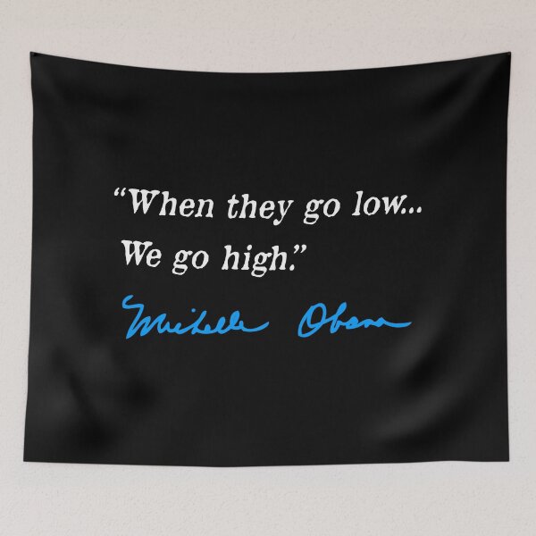 Item preview, cuando bajan, subimos - Michelle Obama (blanco/azul) designed and sold by Thelittlelord.