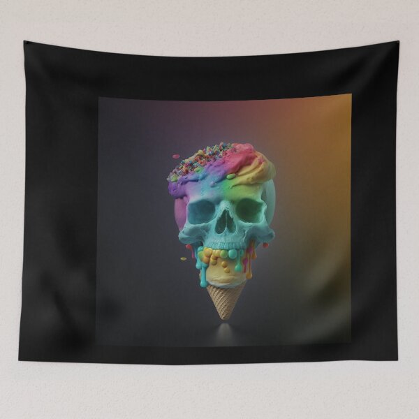 Artikelvorschau, icecream skull entworfen und verkauft von MrUtDesign.