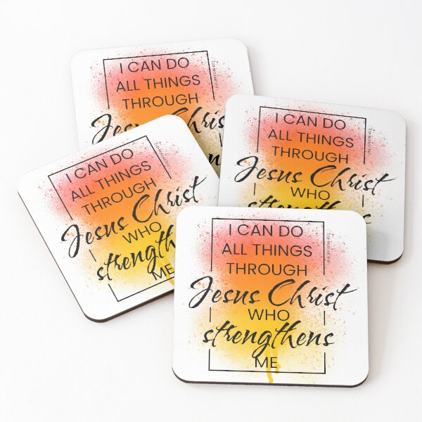 Item preview, Christian I Can Do All Things Red and Yellow Alcohol Ink Bible Verse designed and sold by StephanieWard.