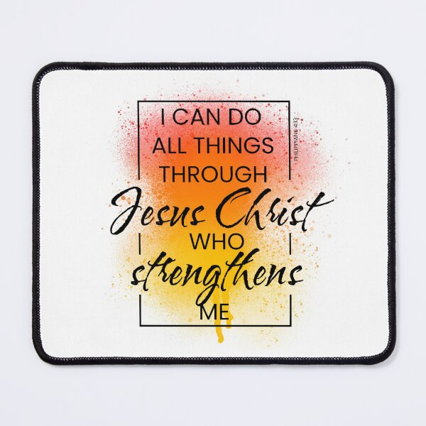 Item preview, Christian I Can Do All Things Red and Yellow Alcohol Ink Bible Verse designed and sold by StephanieWard.
