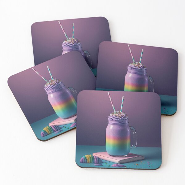 Artikelvorschau, rainbow icecream milkshake entworfen und verkauft von MrUtDesign.