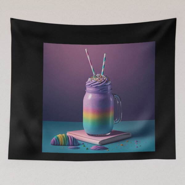 Artikelvorschau, rainbow icecream milkshake entworfen und verkauft von MrUtDesign.