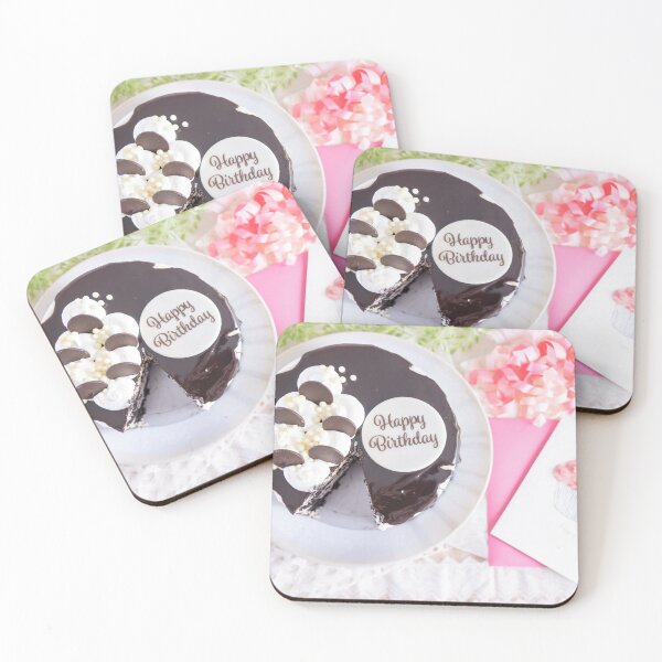Item preview, Pink birthday message card and birthday cake designed and sold by kaedeyk.