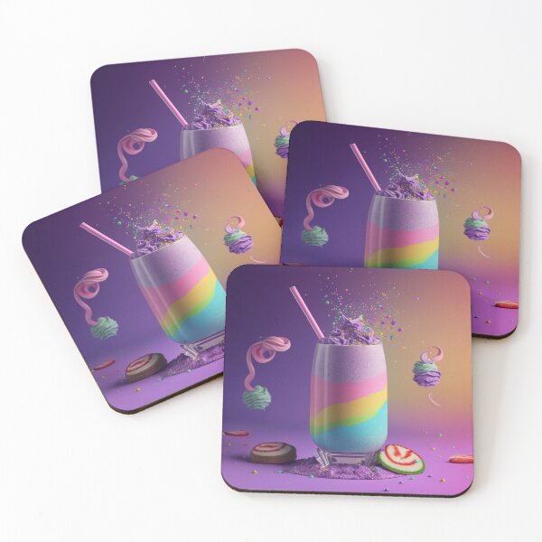 Artikelvorschau, rainbow icecream milkshake entworfen und verkauft von MrUtDesign.
