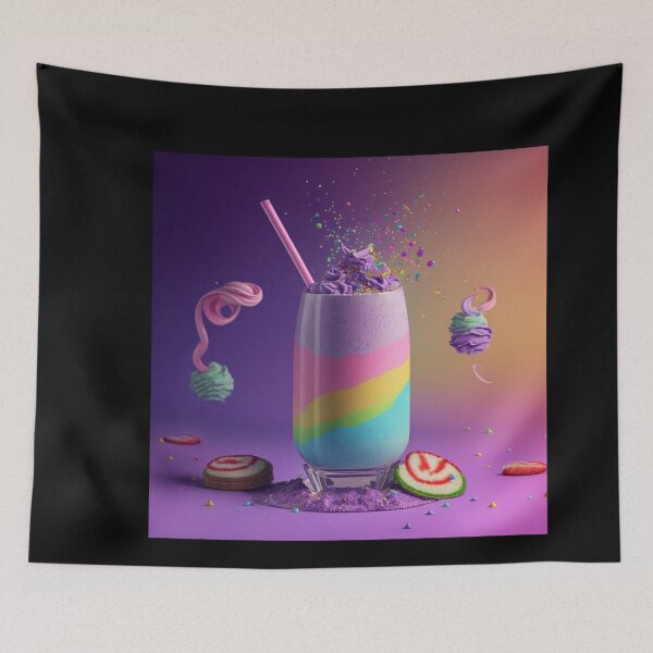 Artikelvorschau, rainbow icecream milkshake entworfen und verkauft von MrUtDesign.