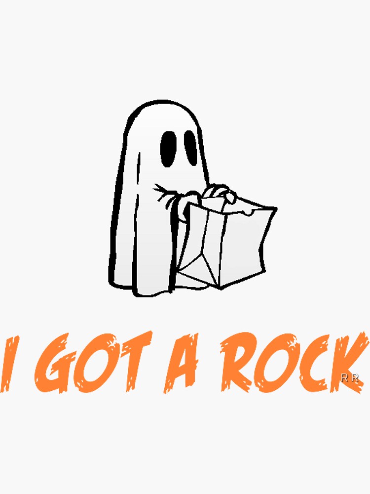 i-got-a-rock-it-s-the-great-pumpkin-charlie-brown-sticker-by