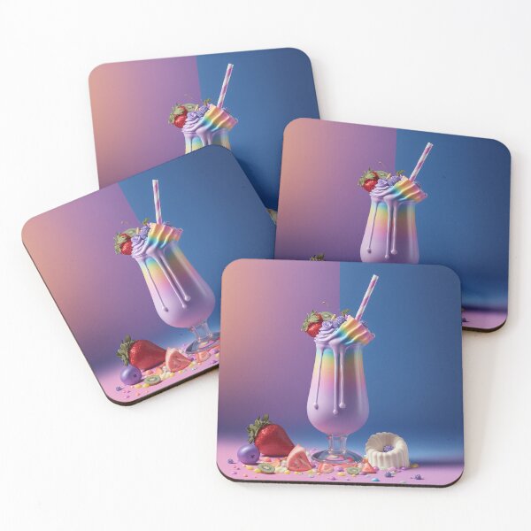 Artikelvorschau, rainbow icecream milkshake entworfen und verkauft von MrUtDesign.