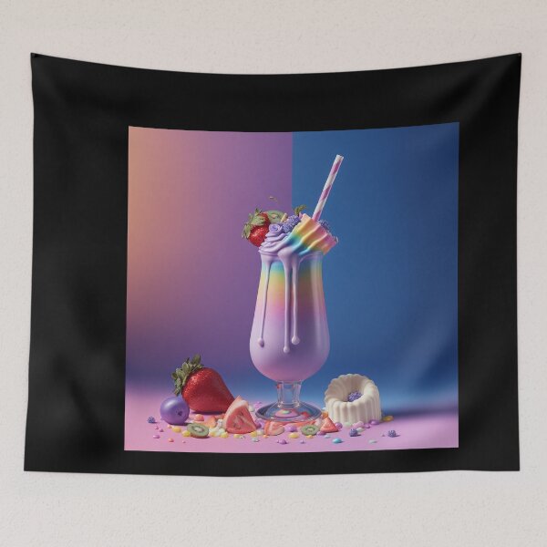 Artikelvorschau, rainbow icecream milkshake entworfen und verkauft von MrUtDesign.