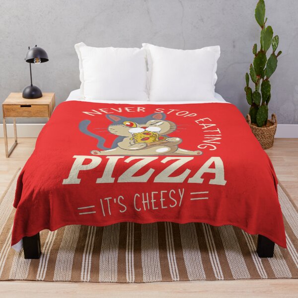 Item preview, Red Never Stop Funny Cat Eating Pizza For Pizza Lover Birthday Christmas Pizza Party designed and sold by Mrspink16.