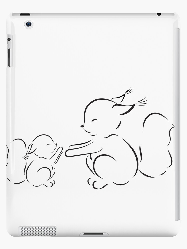 Funda Y Vinilo Para Ipad Dibujo Esquematico Ardillas Mama Y Bebe De Alexx60 Redbubble