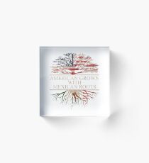 American Grown with Mexican Roots Acrylic Block