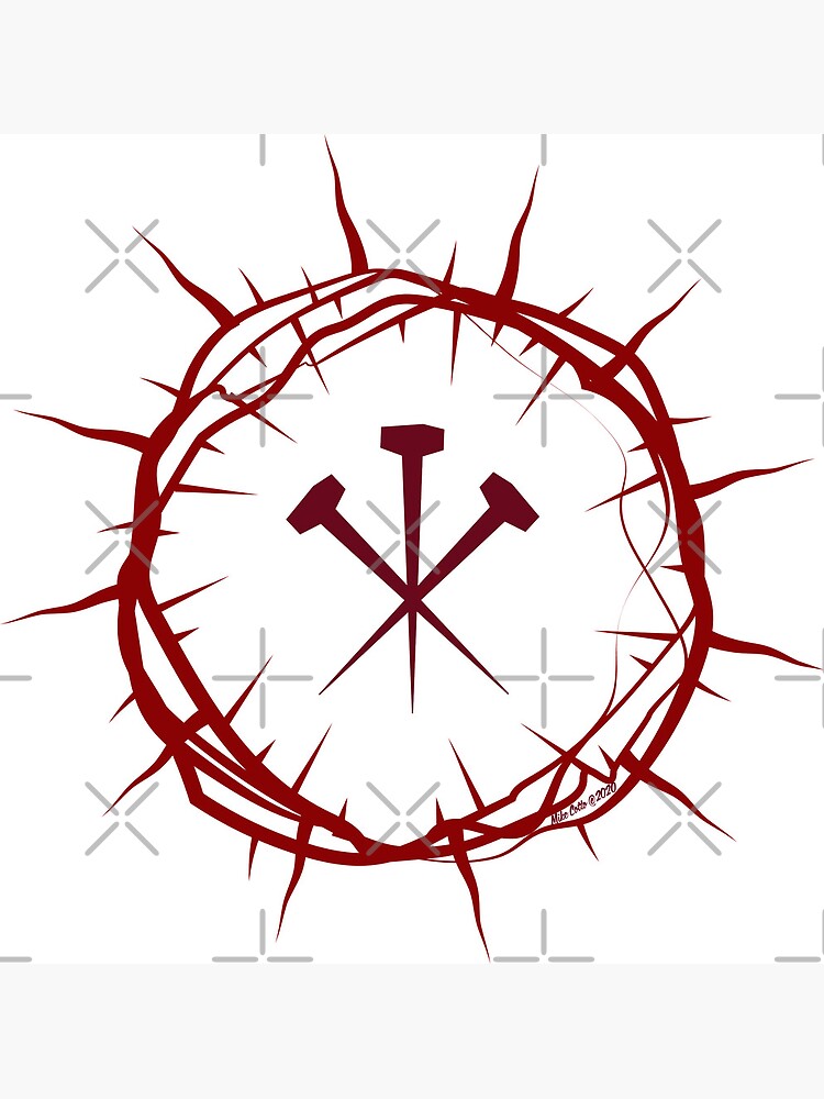 Crown Of Thorns Nail Cross | Crown of thorns, Wall crosses, Nails cross