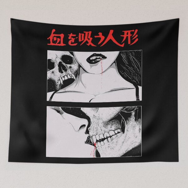 Item preview, Vampire Love Skull Face Japanese Style designed and sold by OWLvision33.