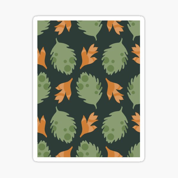 Falling Leaves in Woodland Colors Sticker