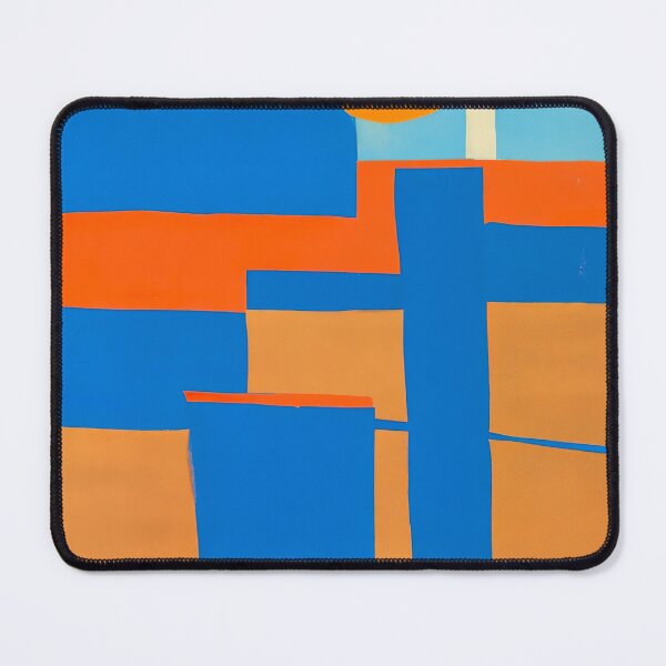 Artikelvorschau, Blauer warmer Winter - Farbfeld-Zusammenfassung - Blau, Braun und Rot entworfen und verkauft von Inomaly Art.