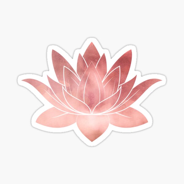 Lotus Flower | Pink | Watercolor Texture Sticker
