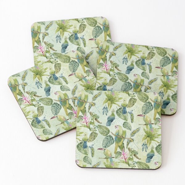 Item preview, Joyful Jungle - on chartreuse designed and sold by JAFStudio.