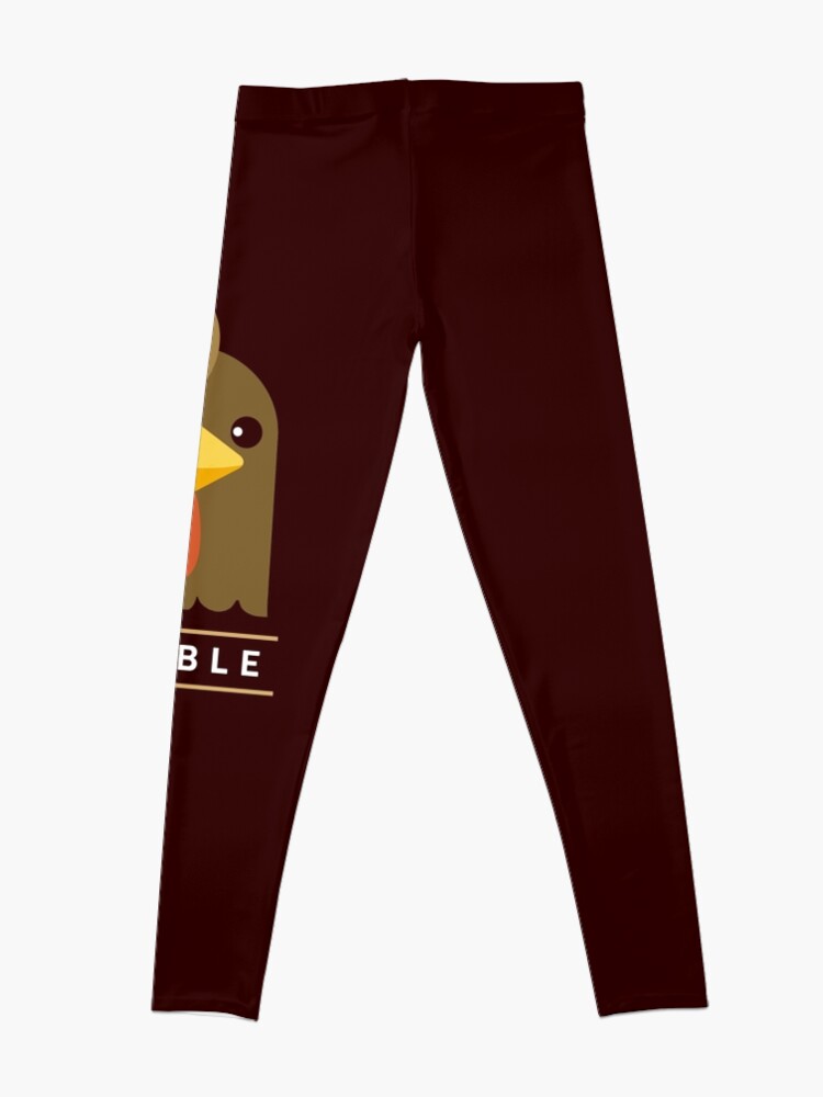 Alternate view of Minimalist Thanksgiving Turkey Face Leggings