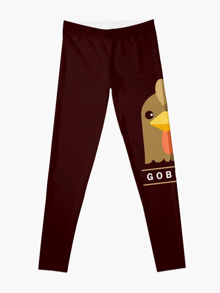 Alternate view of Minimalist Thanksgiving Turkey Face Leggings