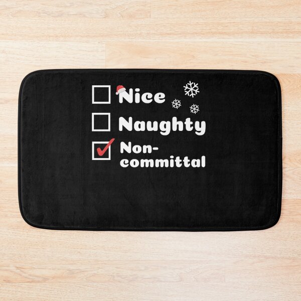 Item preview, Nice Naughty, Funny Christmas, Noncommittal designed and sold by artfulnotebook.