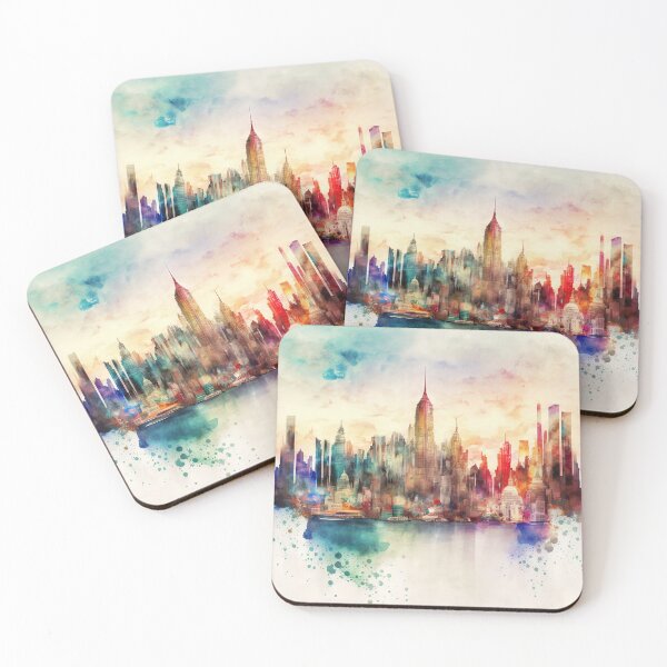 Item preview, New York City Watercolor Skyline designed and sold by TDSwhite.