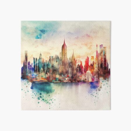 Artikel-Vorschau von Aquarell-Skyline von New York City, designt und verkauft von TDSwhite.