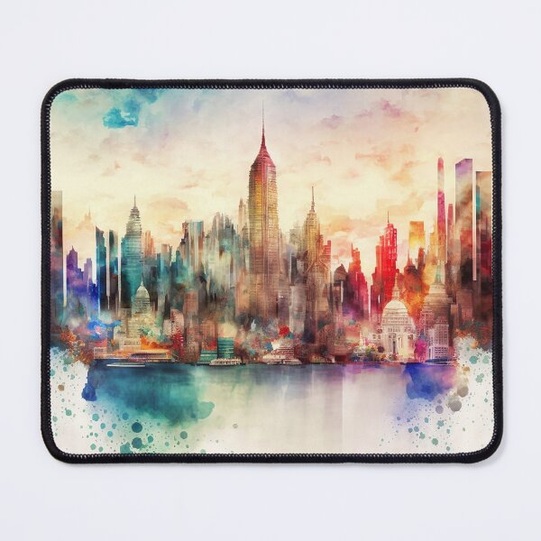 Item preview, New York City Watercolor Skyline designed and sold by TDSwhite.