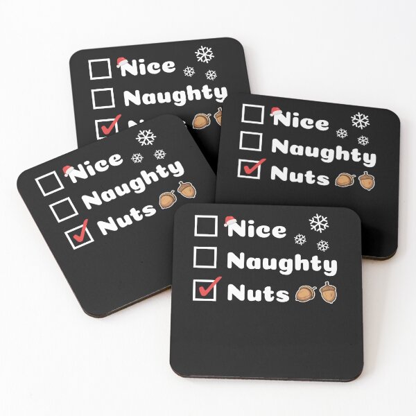 Item preview, Nice Naughty, Funny Christmas, Nuts designed and sold by artfulnotebook.
