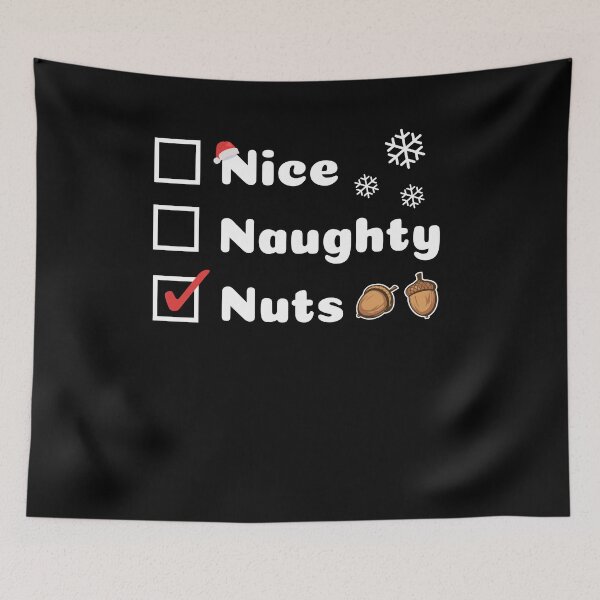 Item preview, Nice Naughty, Funny Christmas, Nuts designed and sold by artfulnotebook.