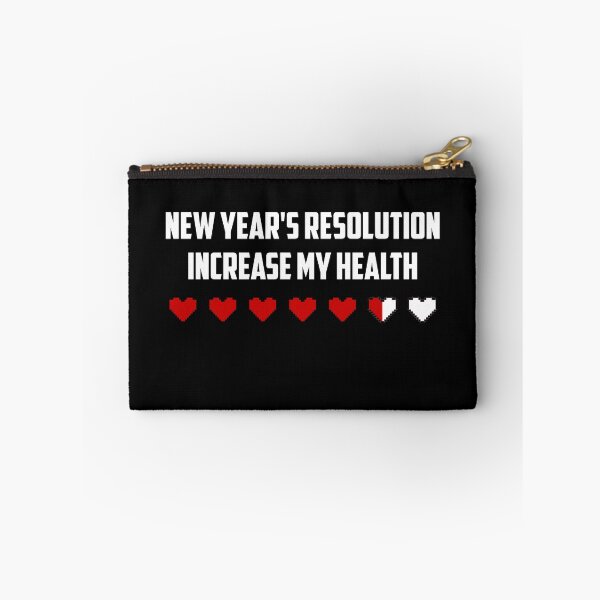 Item preview, New Year's Resolution : Increase My Health (Game Edition) designed and sold by EncodedShirts.