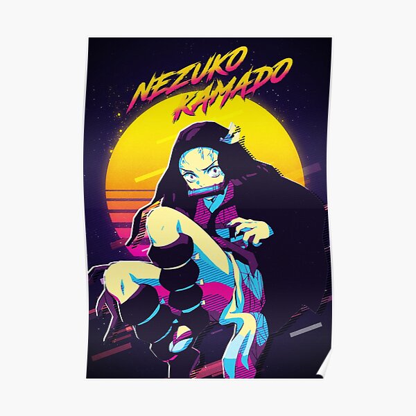 Nezuko Kamado Poster For Sale By 80sretroart Redbubble