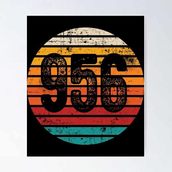 Item preview, Distressed Vintage Sunset 956 Area Code designed and sold by Gold Wings Tees.