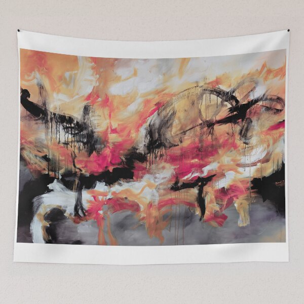 Item preview, Black abstract painting print art  designed and sold by AndradaArt.