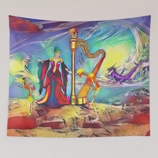Item preview, harp woman and the dragon designed and sold by Artbellachi.