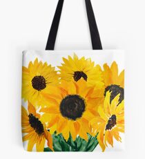 Painted sunflower bouquet Tote Bag