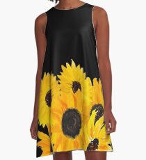 Painted sunflower bouquet A-Line Dress