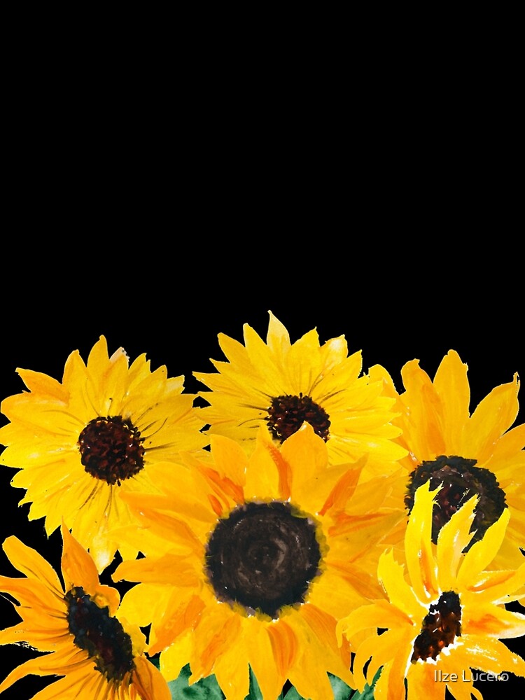 Painted sunflower bouquet by ilzesgimene