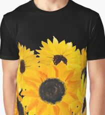 Gemalter Sonnenblumenstrauß Grafik T-Shirt