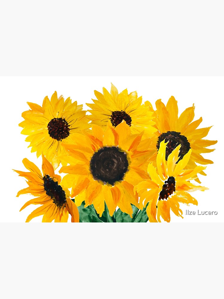 Painted sunflower bouquet by ilzesgimene